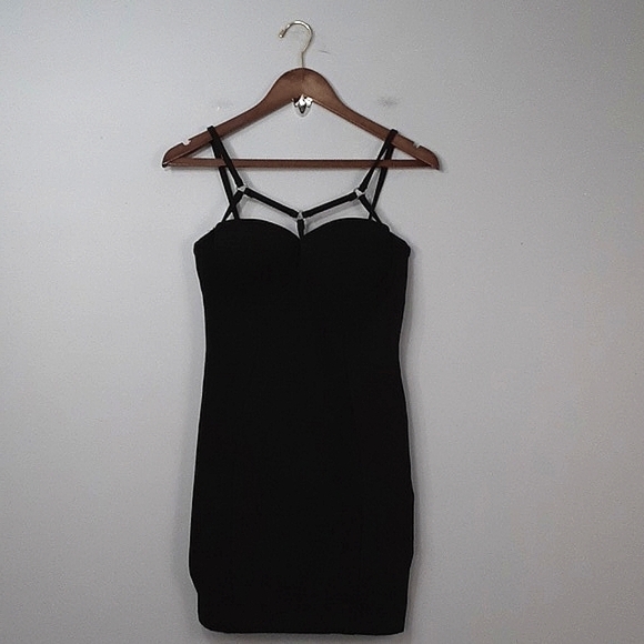 Lush Gothcore Black Bodycon Mini Dress - Picture 1 of 8
